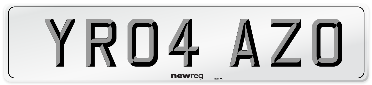 YR04 AZO Number Plate from New Reg